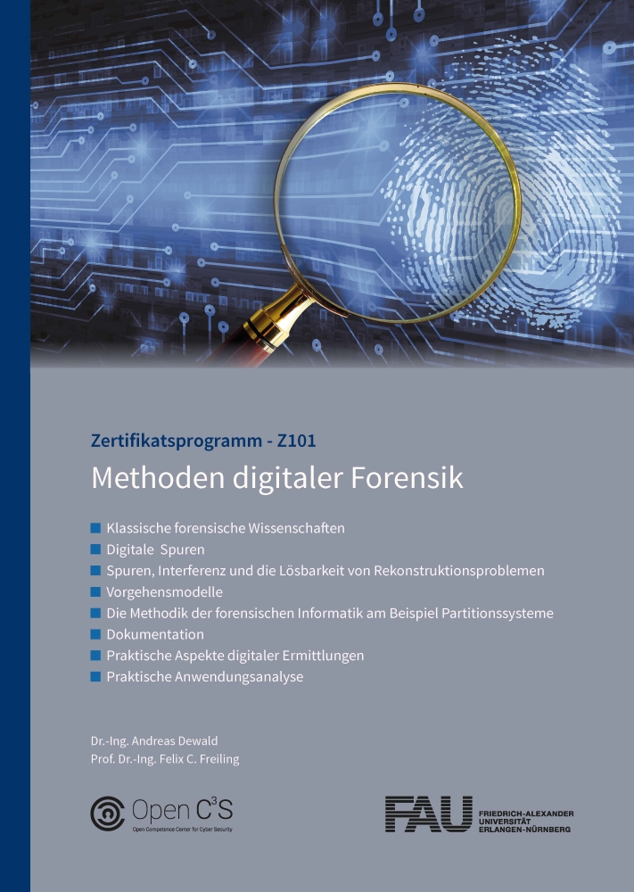 Studienbriefcover Methoden digitaler Forensik